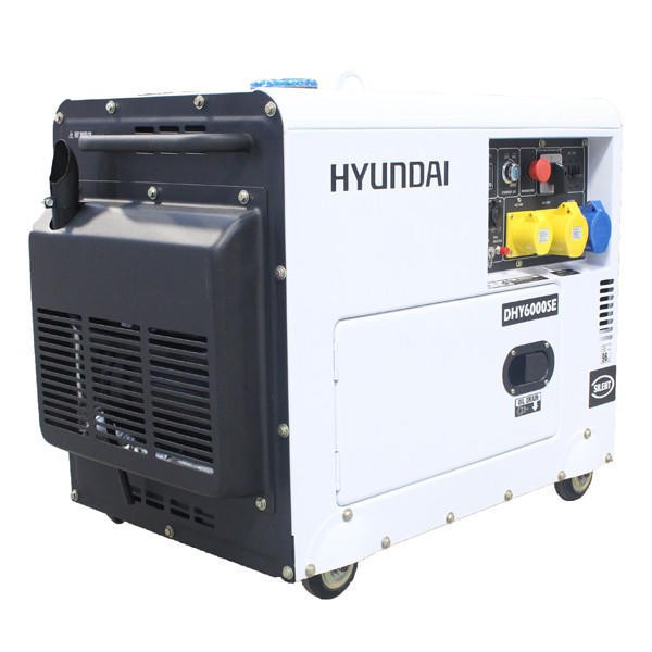 Hyundai 5.3kW/6.7kVA Silenced Standby Single Phase Diesel Generator | DHY6000SE