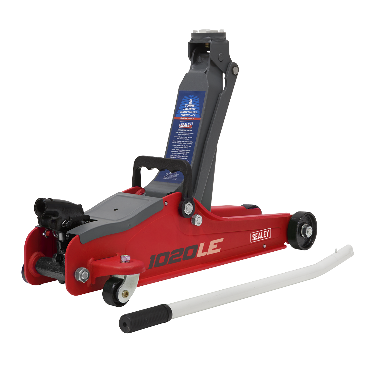 Trolley Jack 2tonne Low Entry Short Chassis - Red